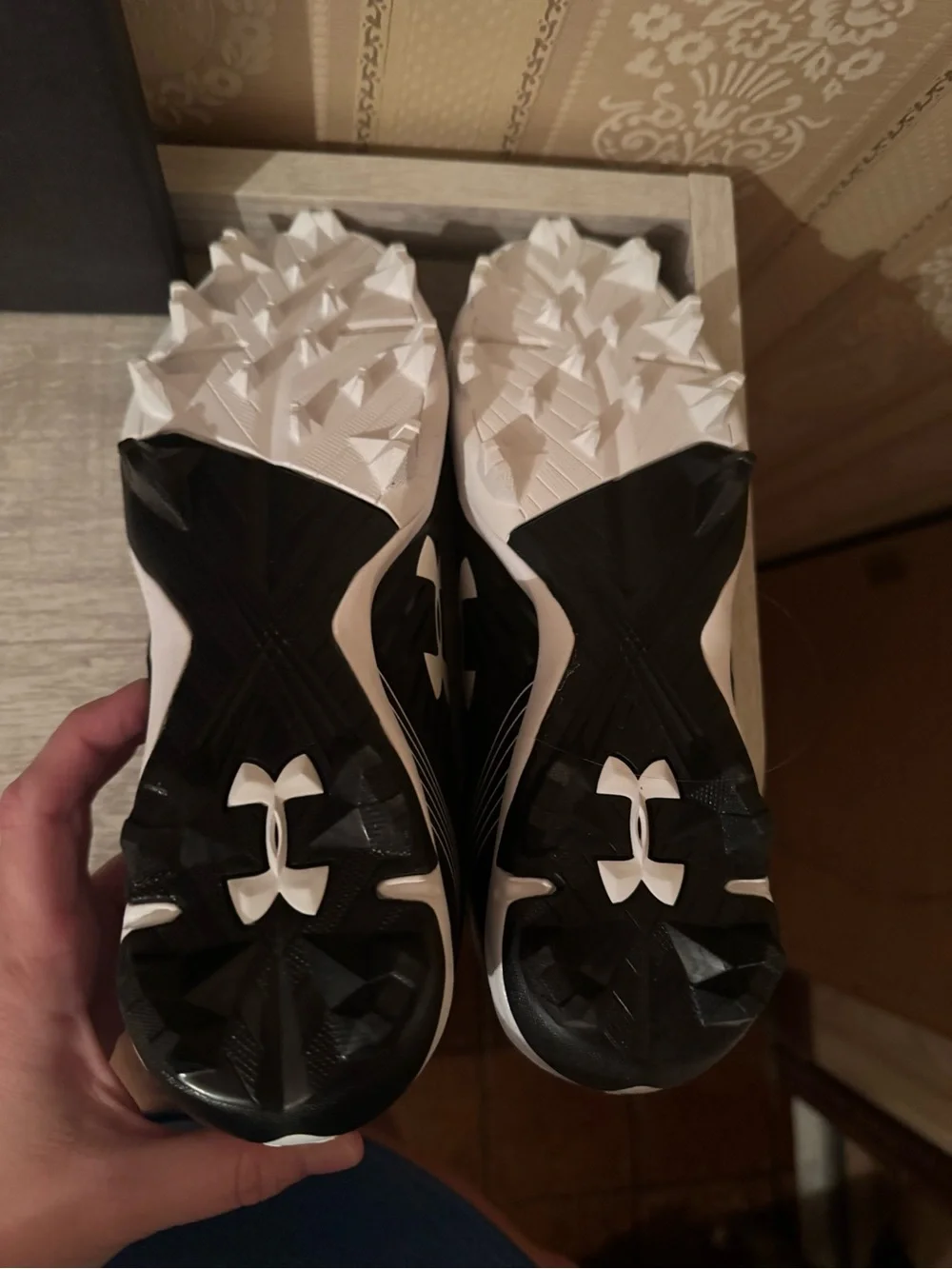 Under Armour Women’s Black and White Athletic Cleats